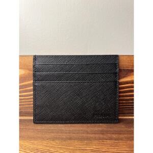 Prada Black Leather Card Holder, new without tags